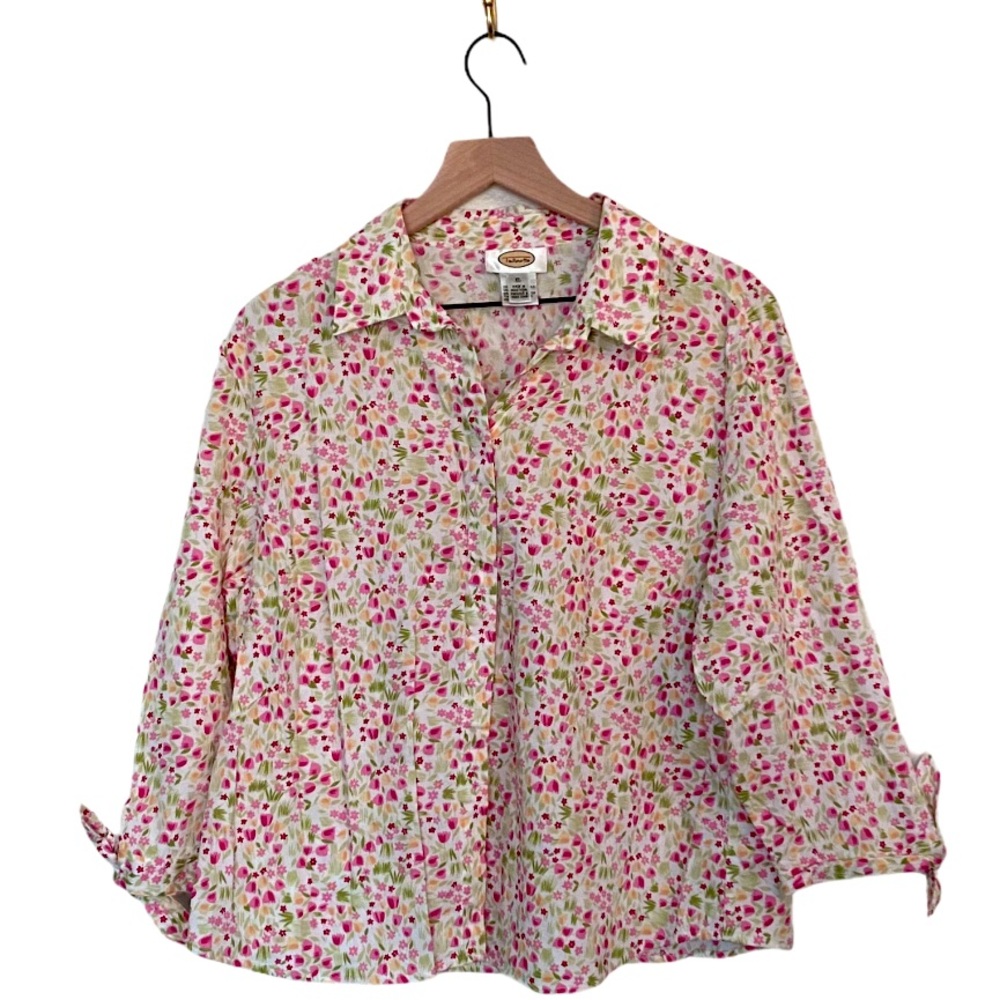 Talbots Floral Button Down Shirt